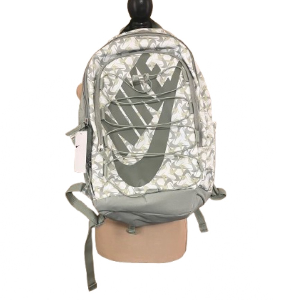 Nike Hayward Olive & White Swoosh Pattern Backpack FZ2520-121 Streetwear NWT